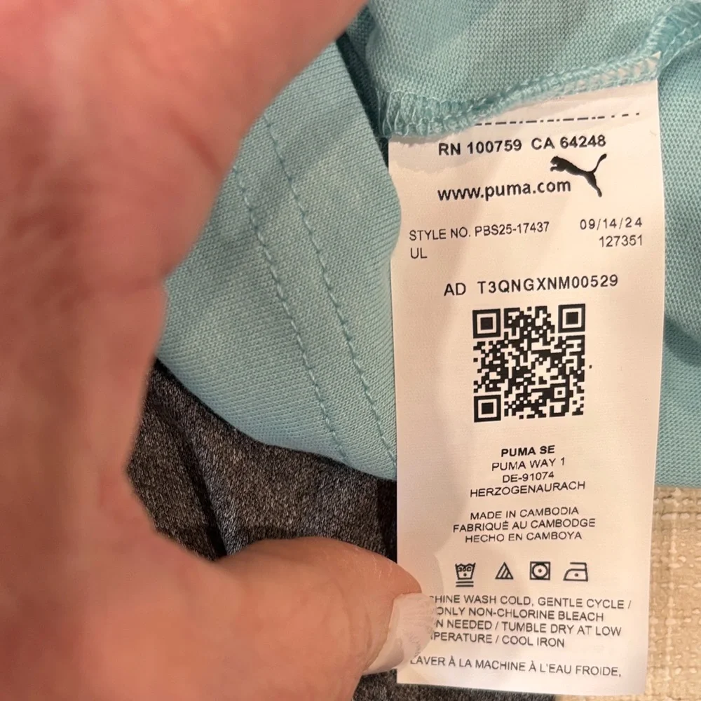 NWT PUMA Moisture Managing TEE & SHORT T-Shirt  (blue/gray) Shorts Set - Picture 8 of 8